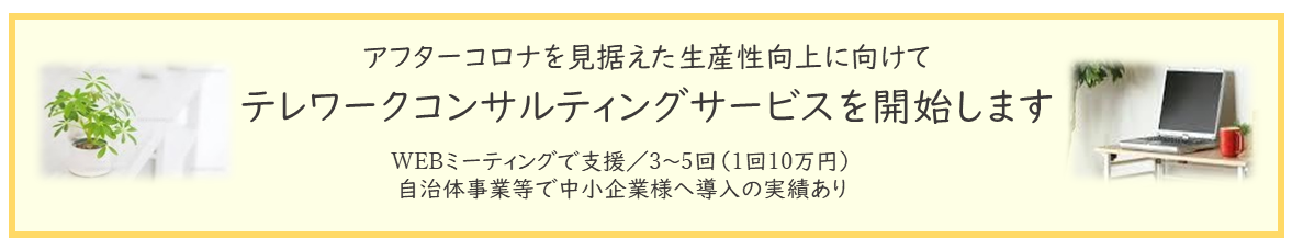 テレワークコンサルティングサービスを開始します